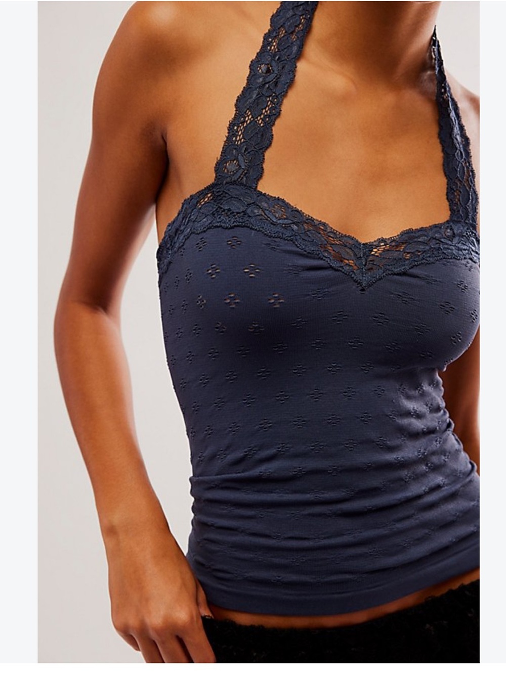 Free People Eyelet Seamless Halter / Looking Good Cami blue size M/L